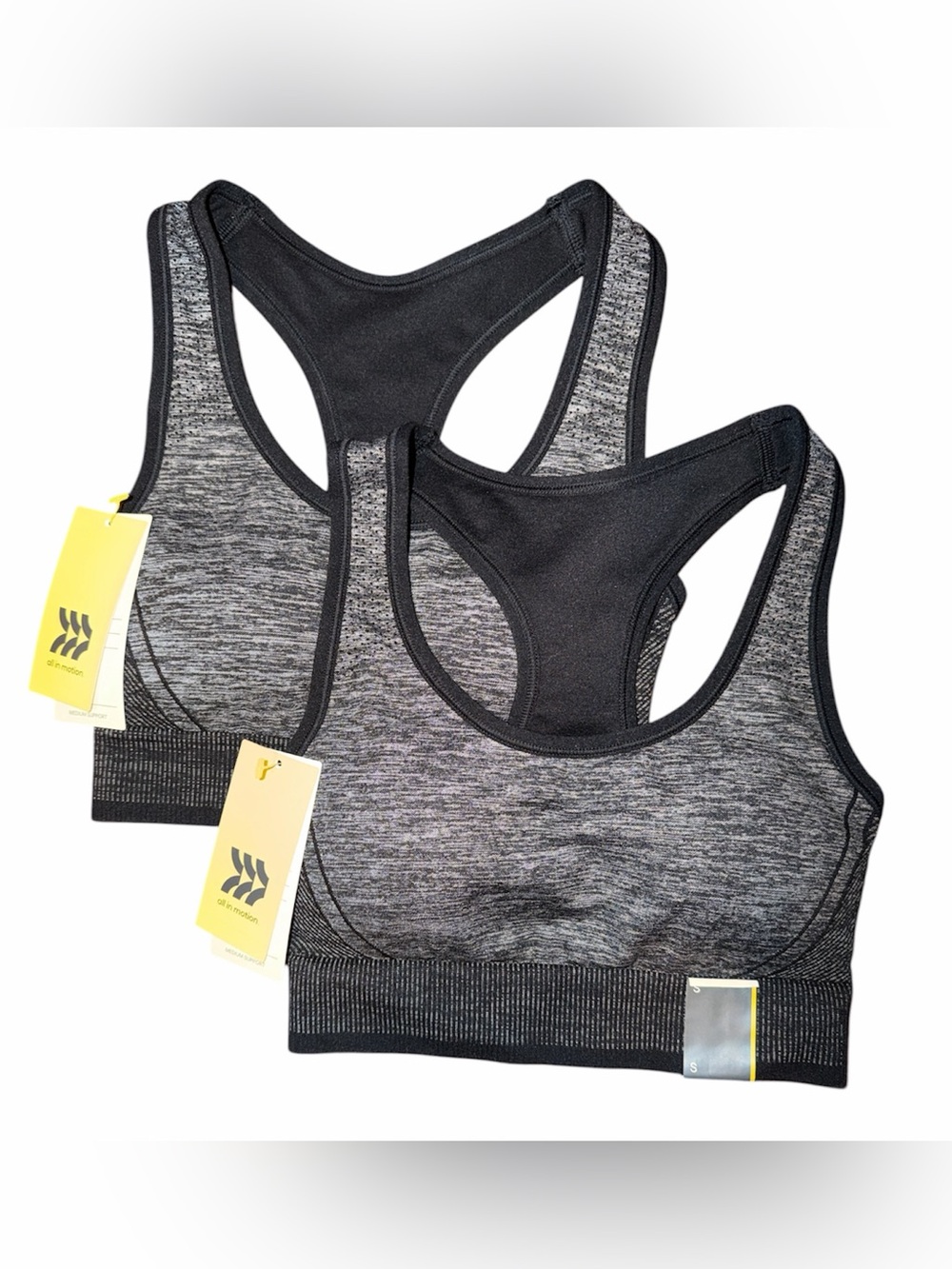 Two Seamless Racer Sport Bra Bundle Women’s Small New With Tags Performance Wear